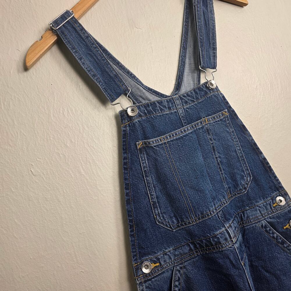 Everlane The Curve Denim Overall Barrel Leg Medium Blue Jumpsuit XS - Picture 7 of 12
